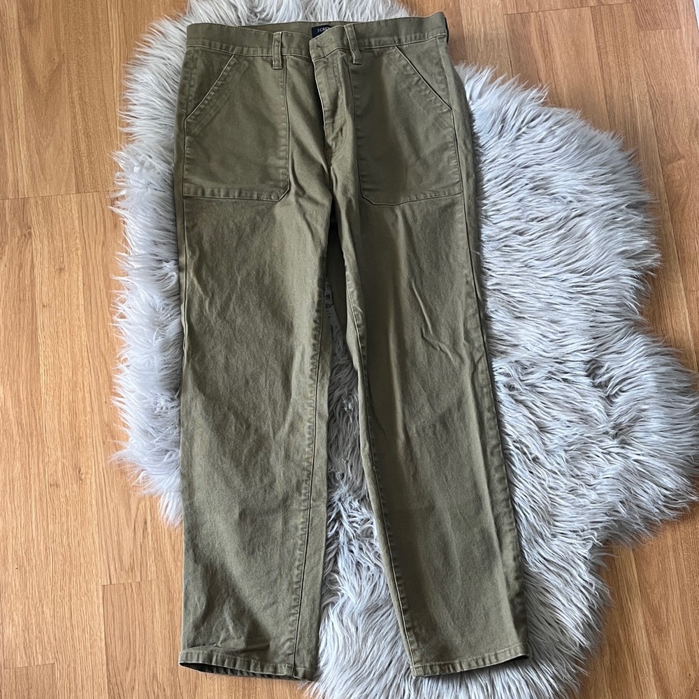 J. Crew 10" highest-rise utility straight pant in stretch canvas